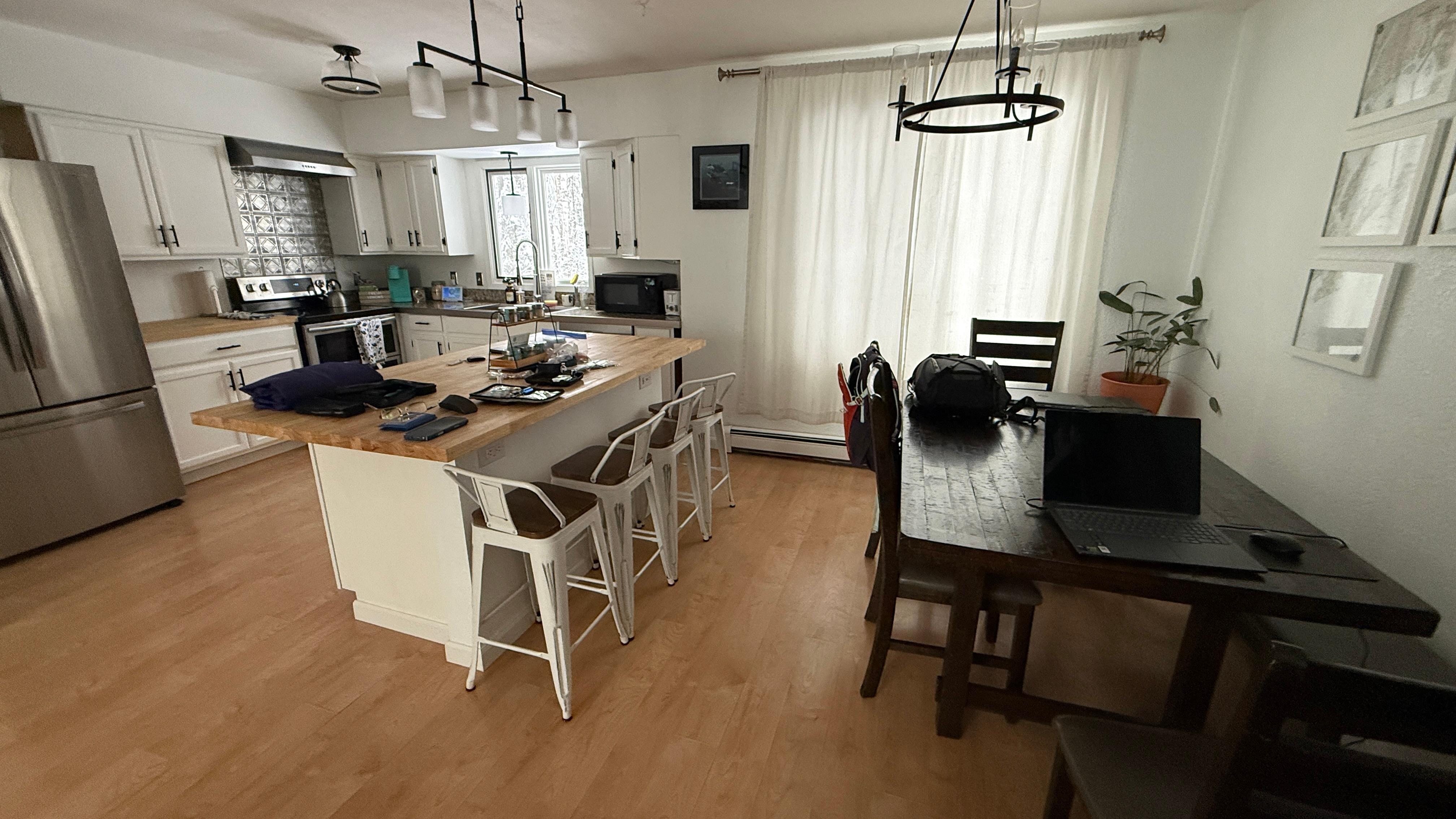 Spacious dining  and kitchen