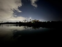 Nighttime view from the boat