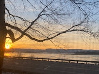 Sunset out front windows.