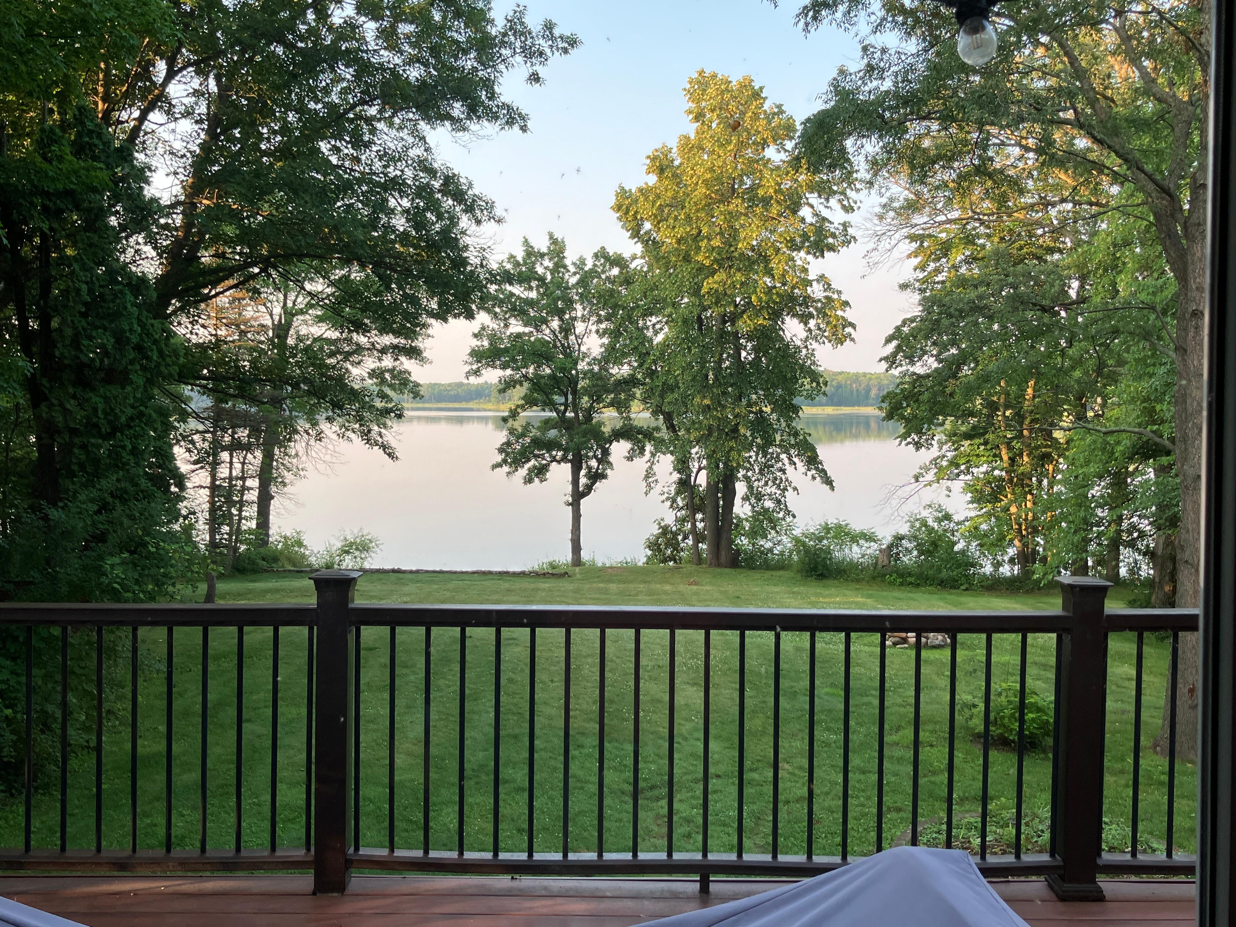 Our view of the lake the morning we left.