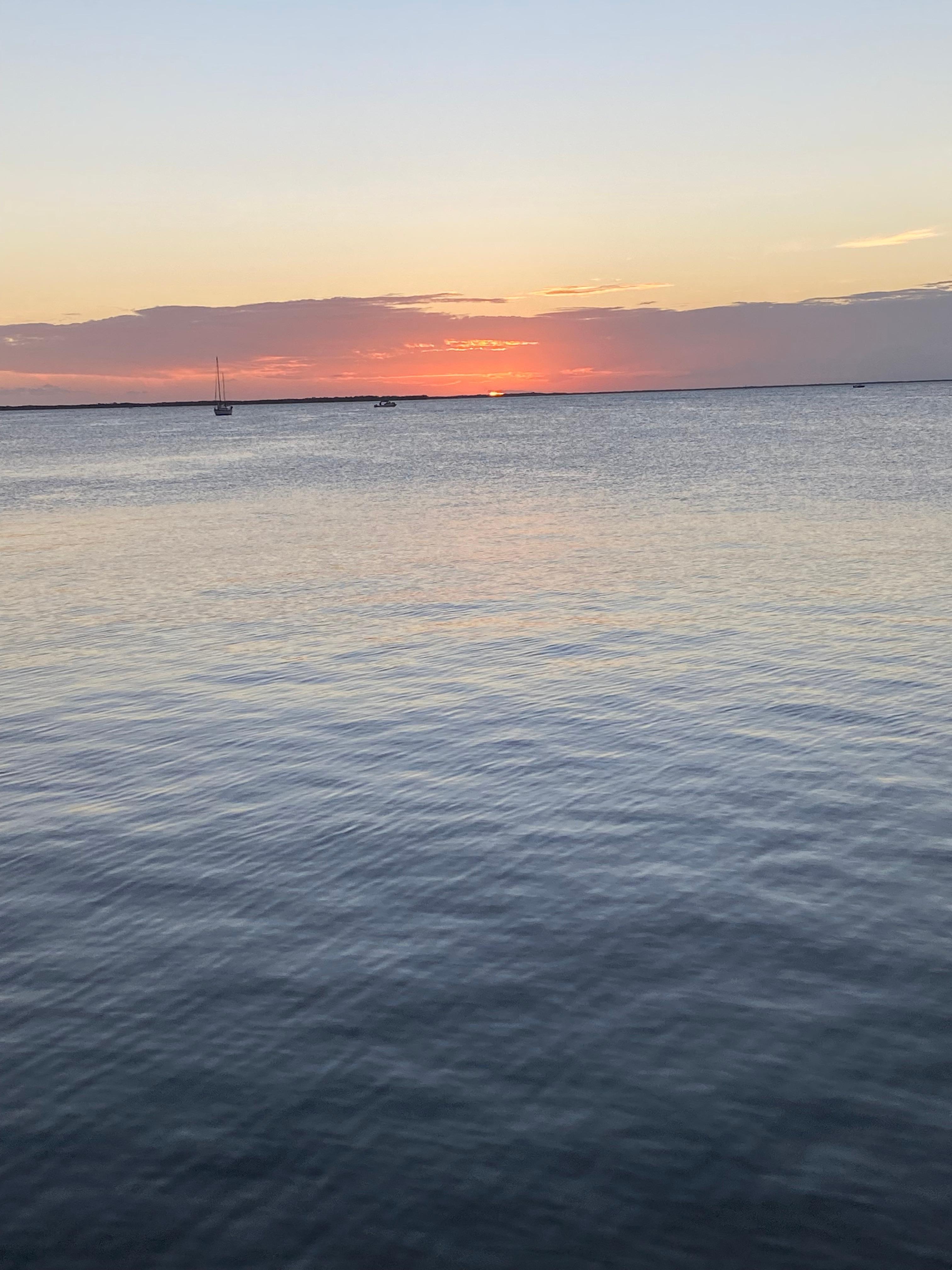 Sunset awaiting green flash