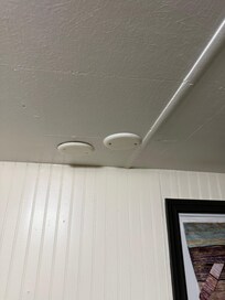 Covers over old electrical in kitchen.
