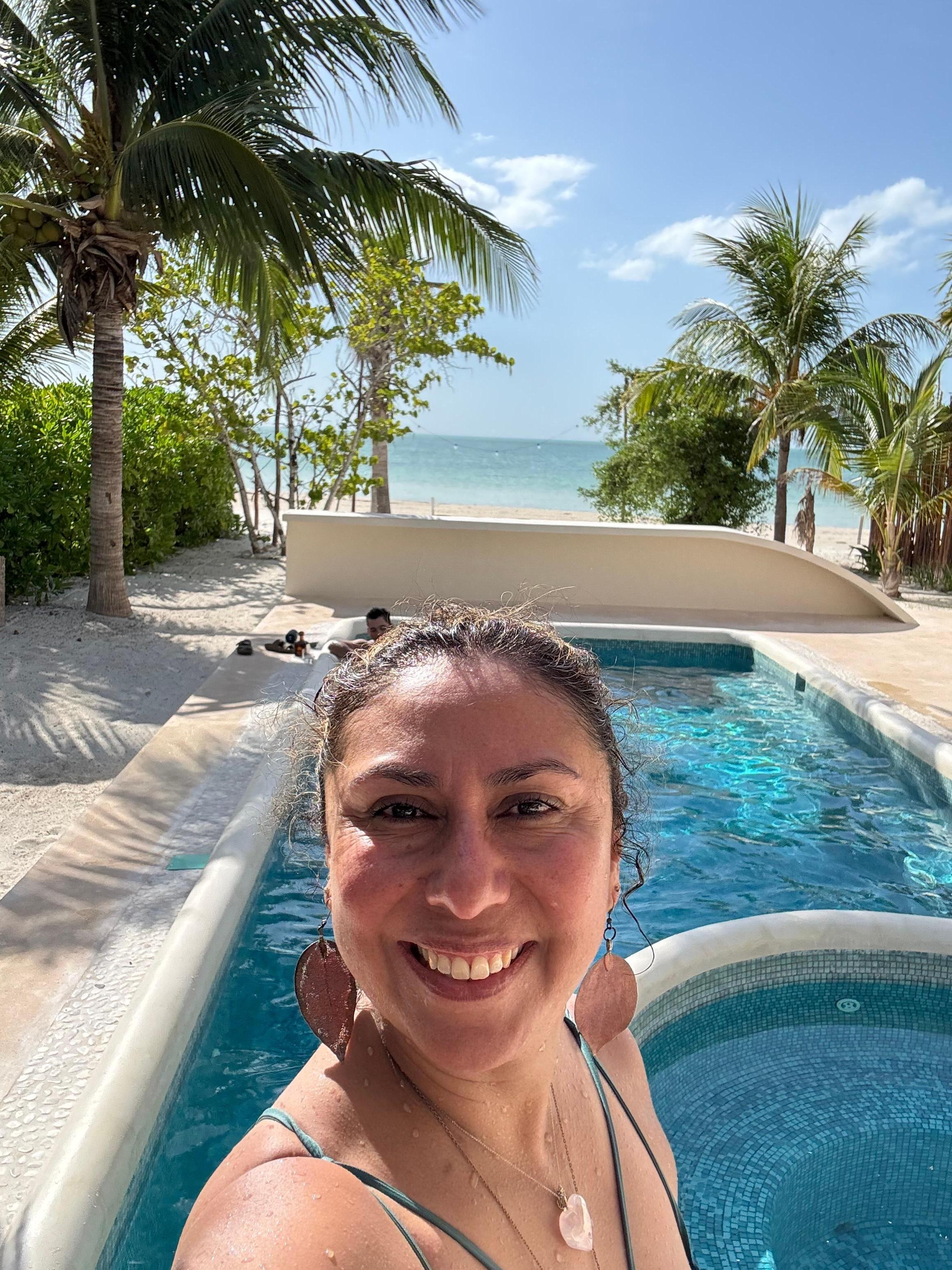 Swim pool warm water and clean