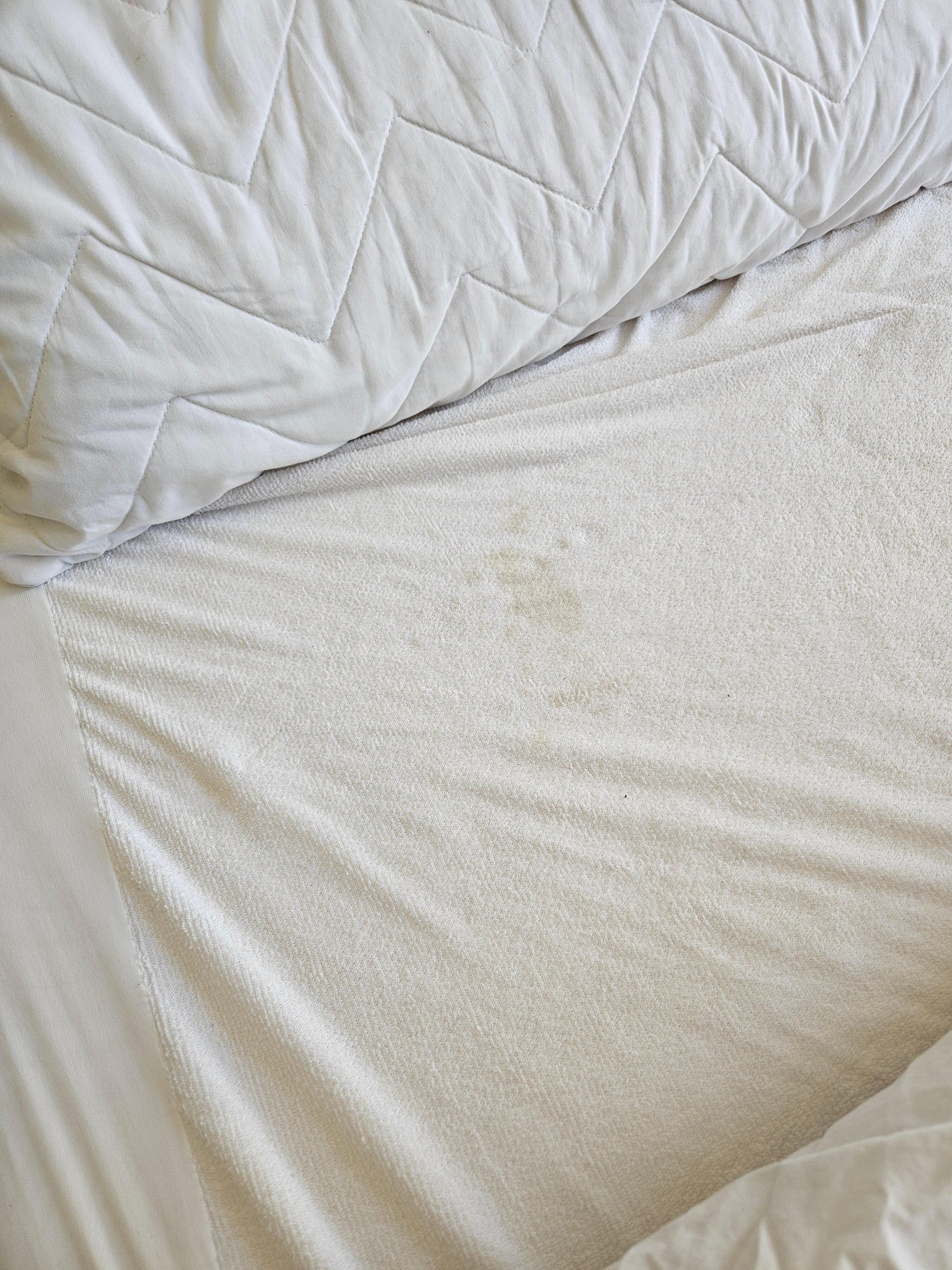 Stains on downstairs bed