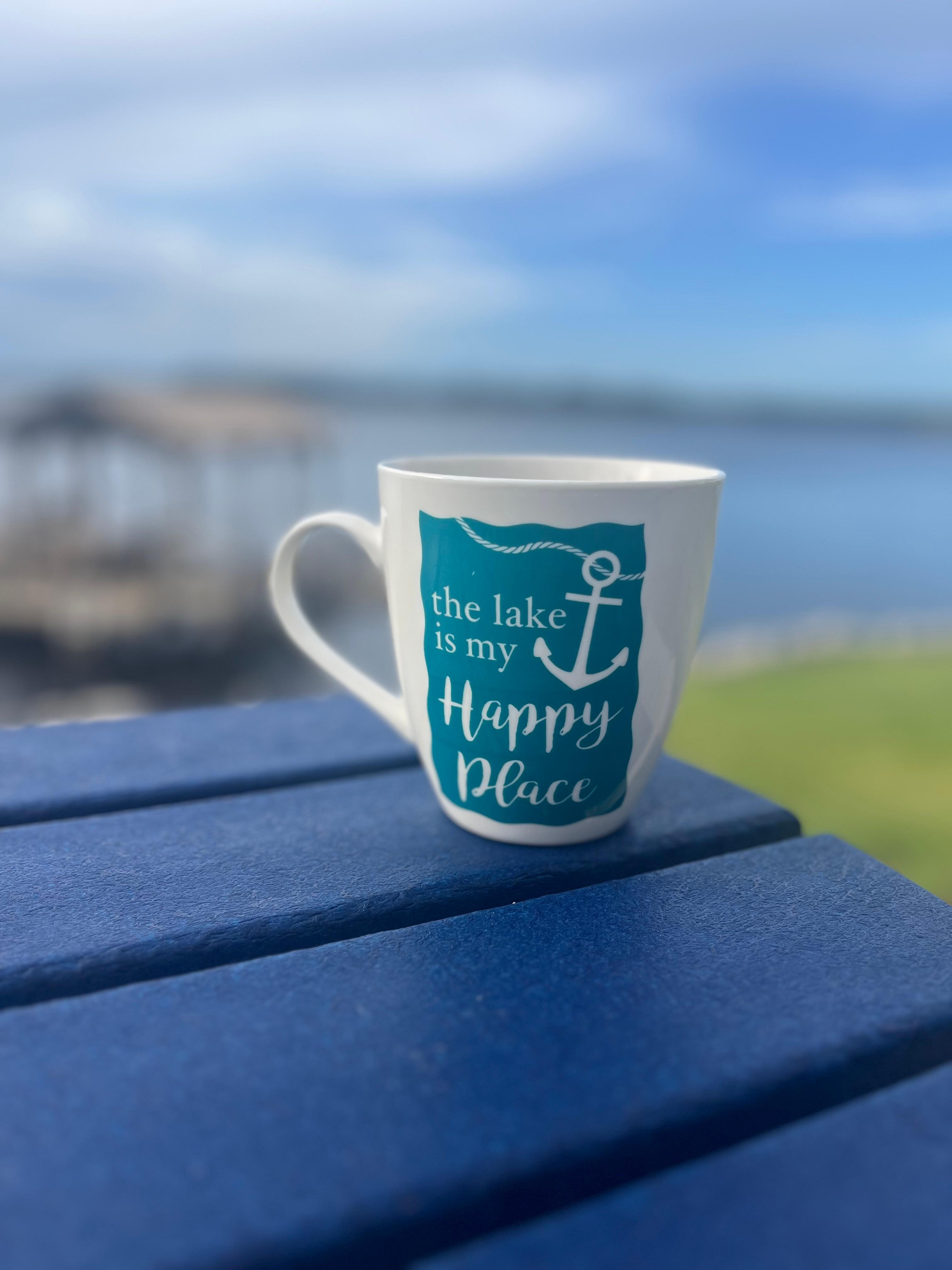 Coffee from well-placed lounge area below pool 