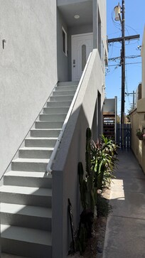 This is the first set of stairs.