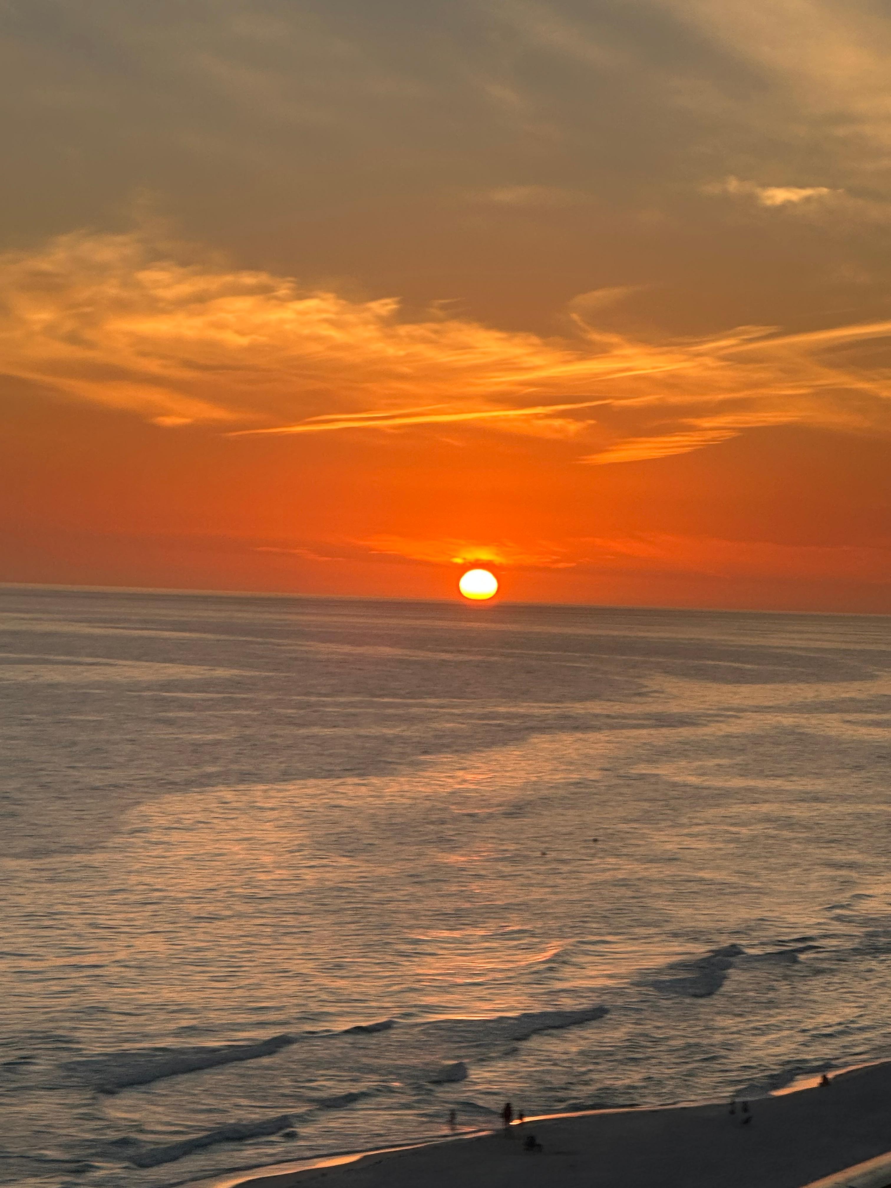 Sunset from deck.