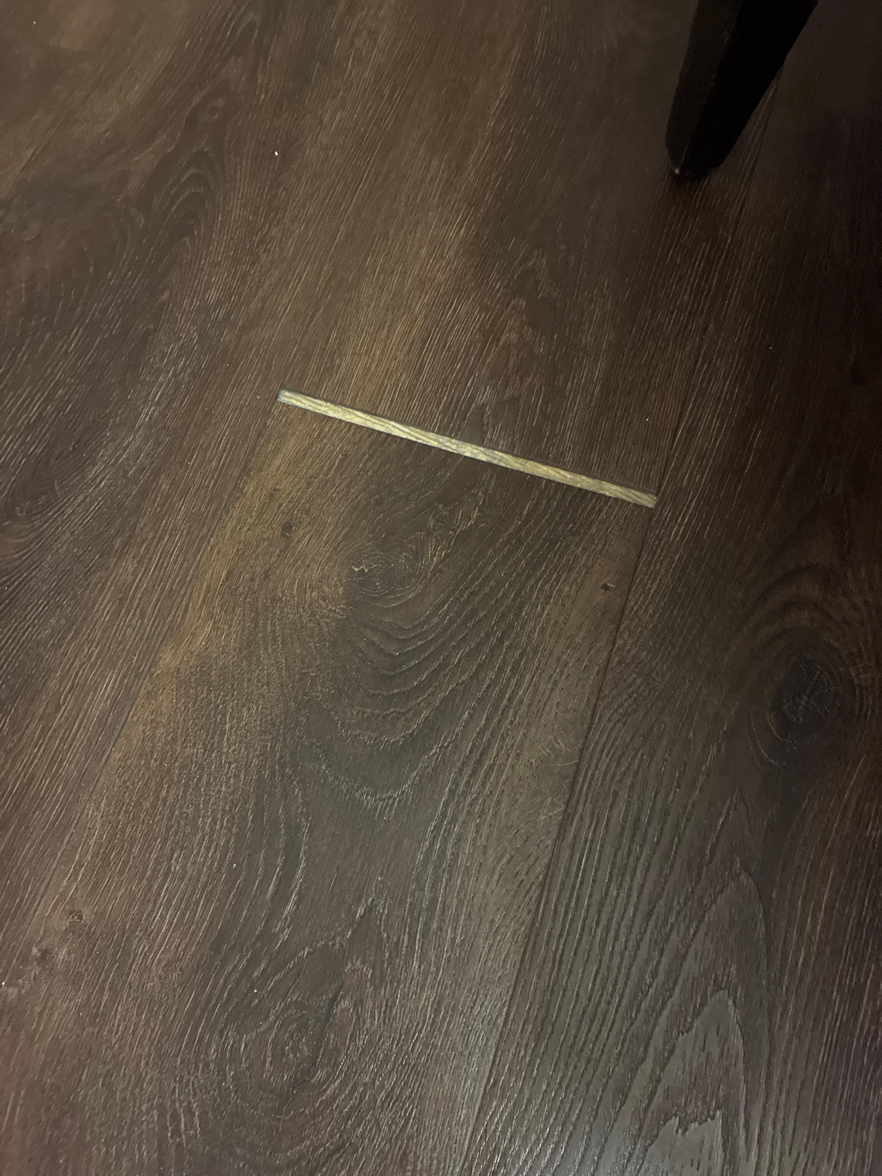 Flooring is separating. 