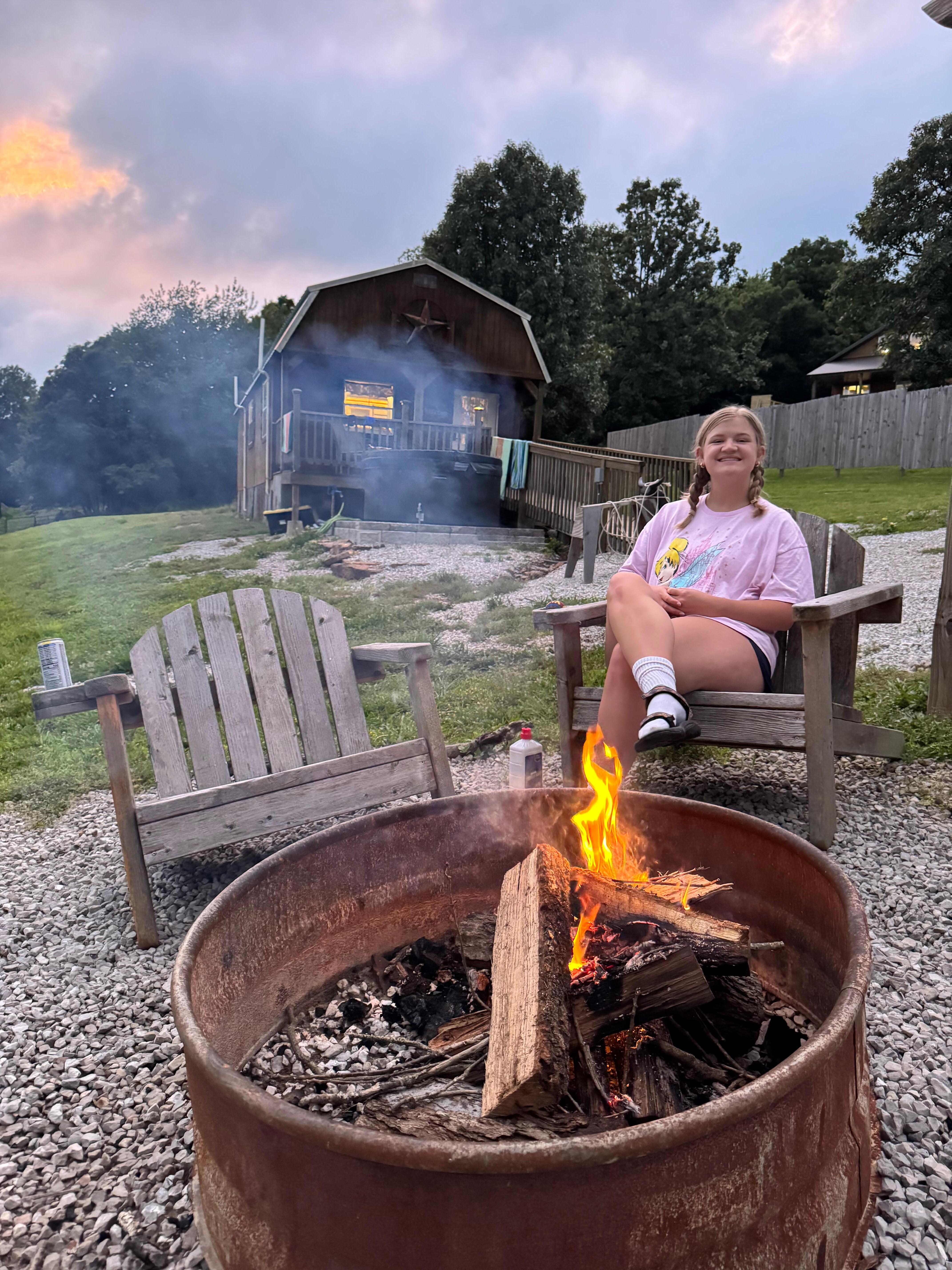 Fire pit with a view! 