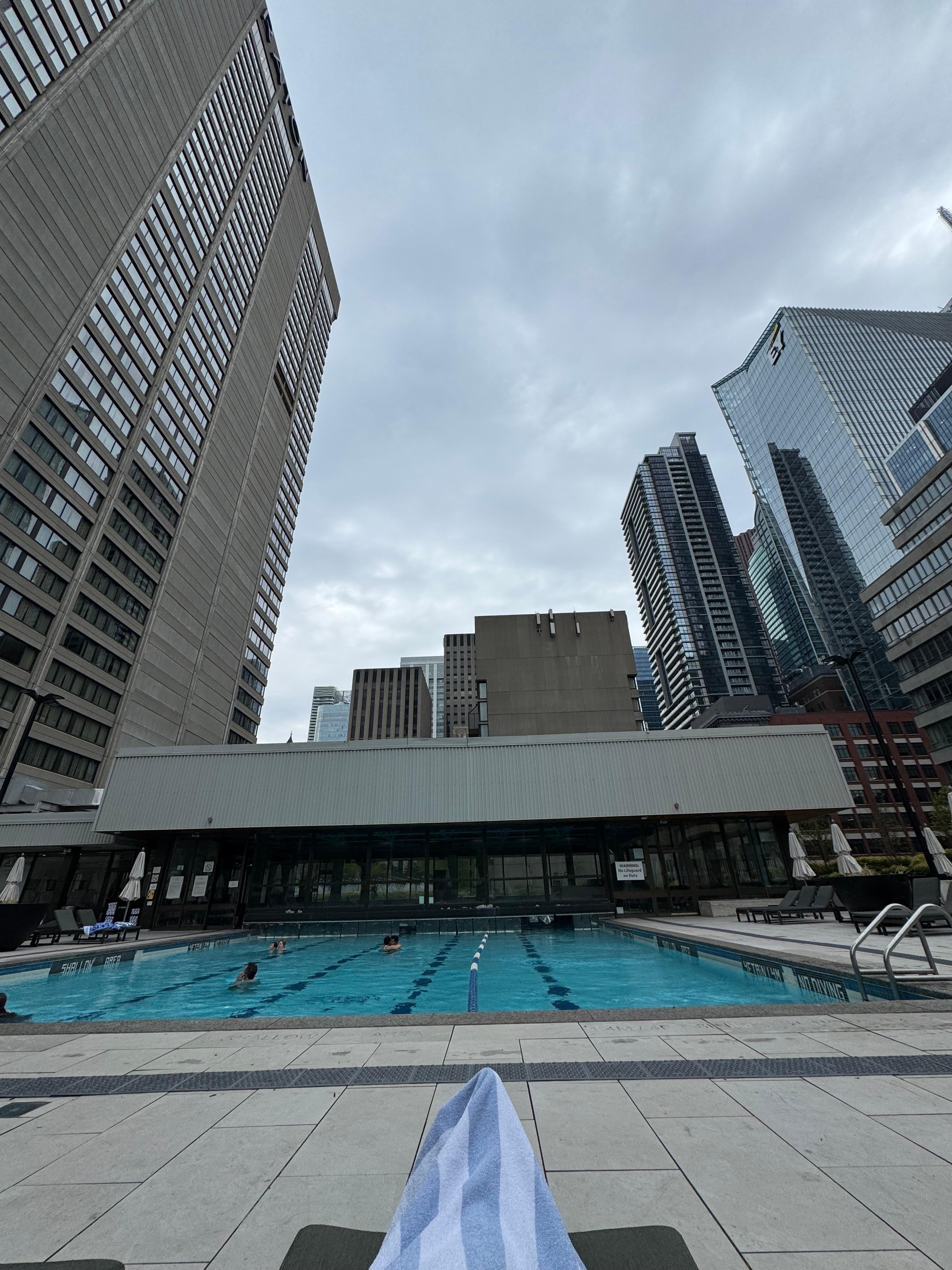 Pool area could use updates and cleaning