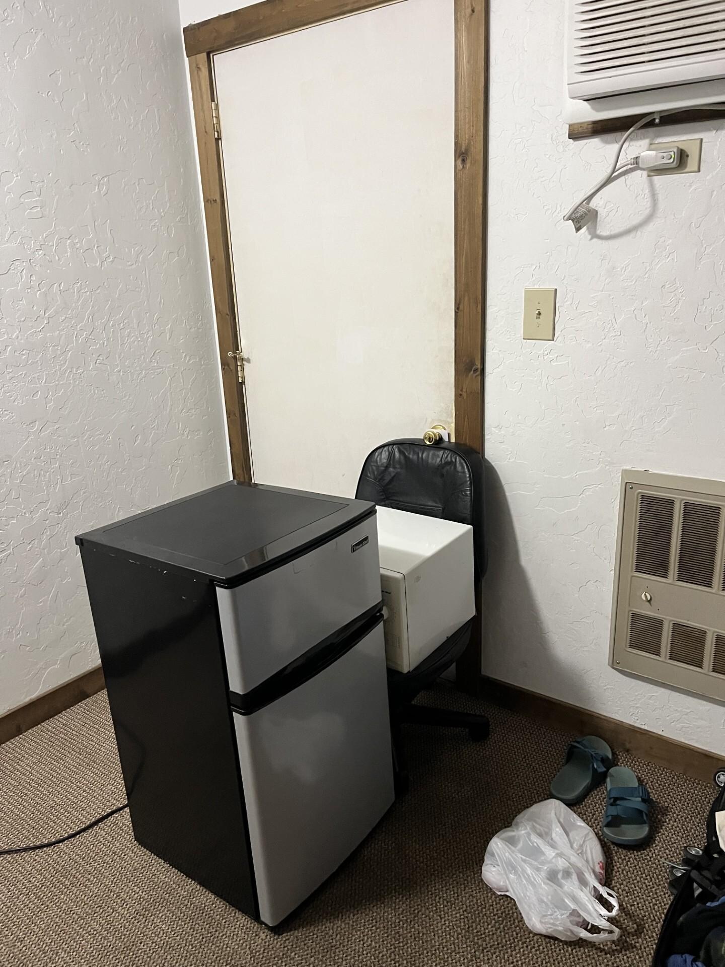 Our attempt to secure the room post-incident.