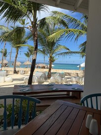 The view from the beach restaurant. Amazing