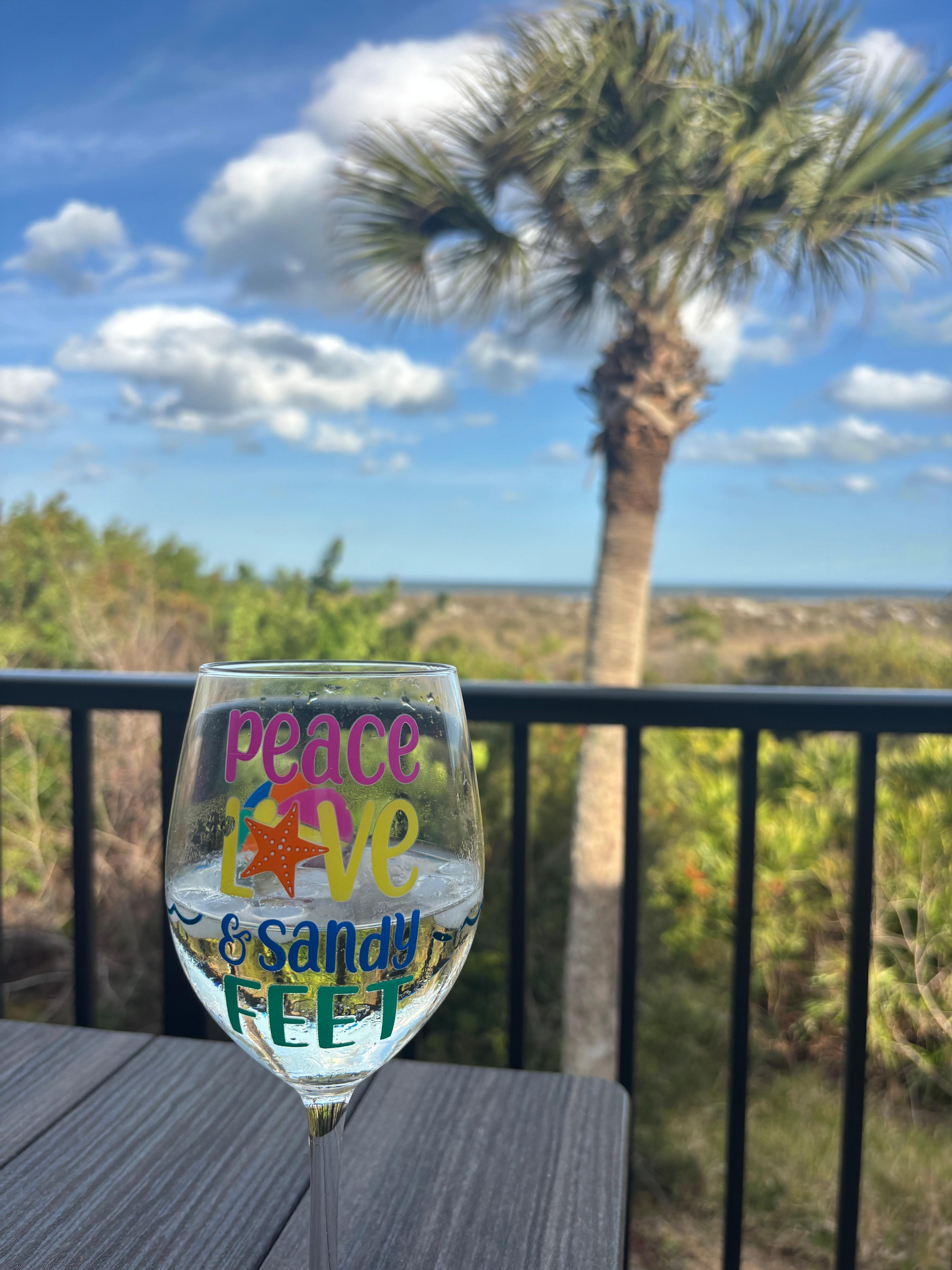 View from high top table on 2nd floor deck. 