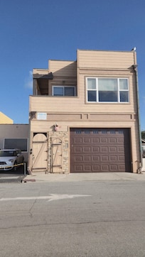 From the easy parking lot between the building and the beach.