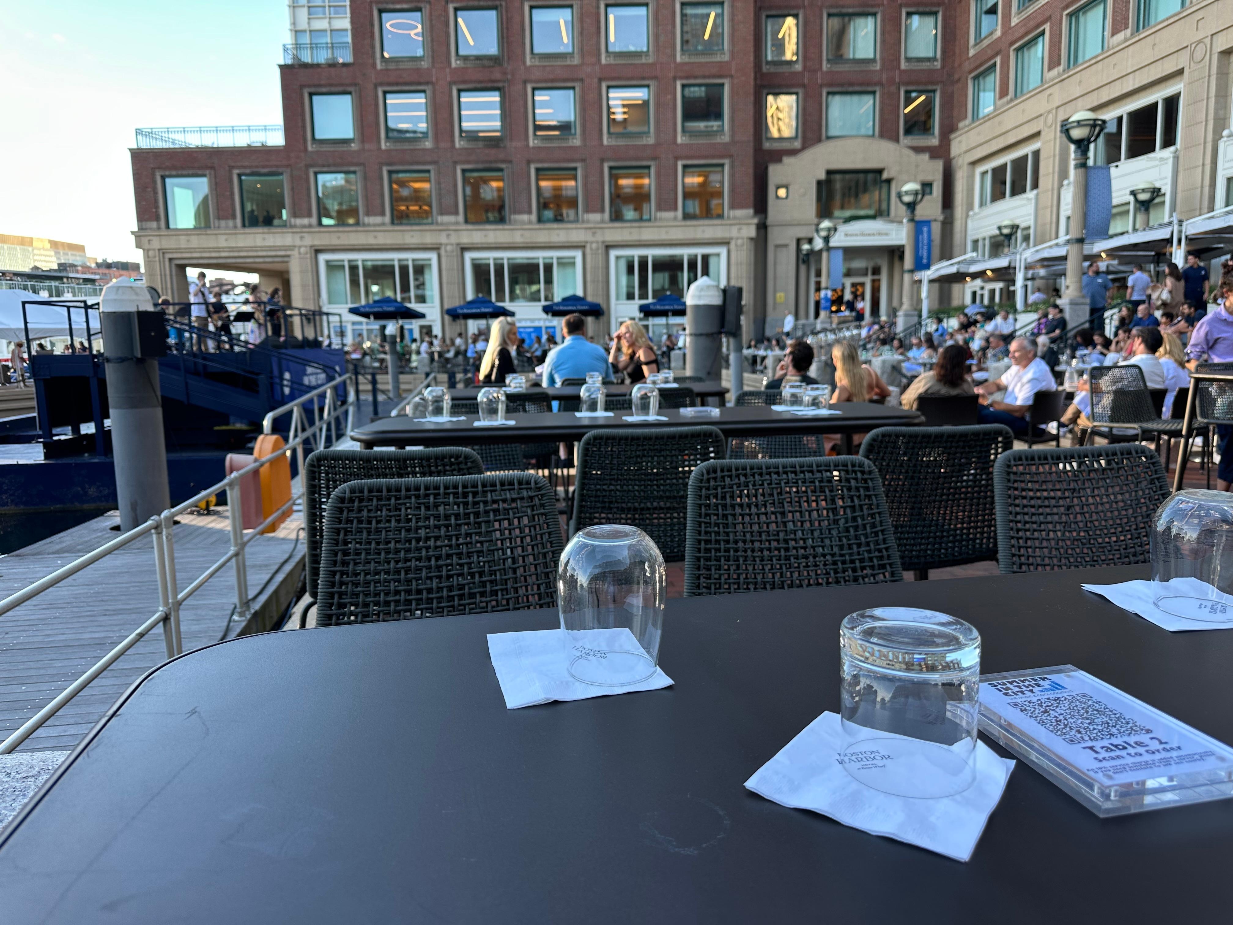 Harbor side cocktails and live music