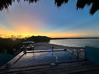 Sunset. Brought my speaker and reggae music. Can’t get better!!