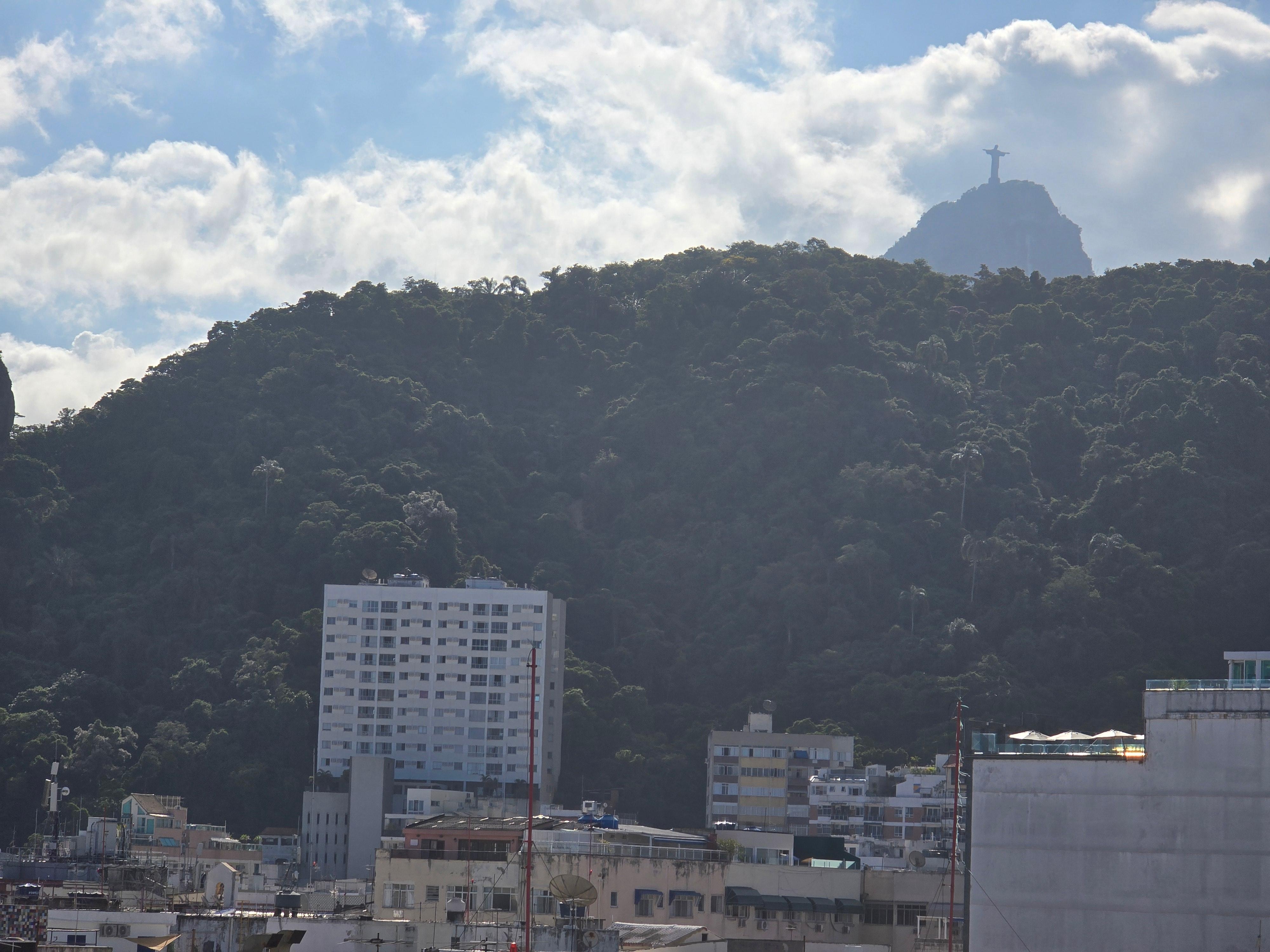 From our balcony looking at. The christ of the redeemer.