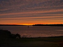 Sunset view from the porch