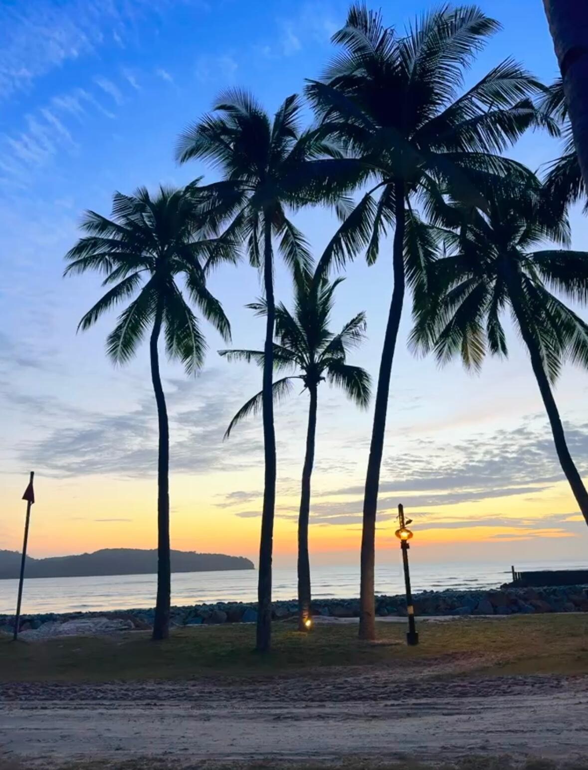 Beachfront sunset