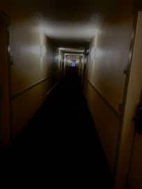 Ghosts are afraid of the hallways.