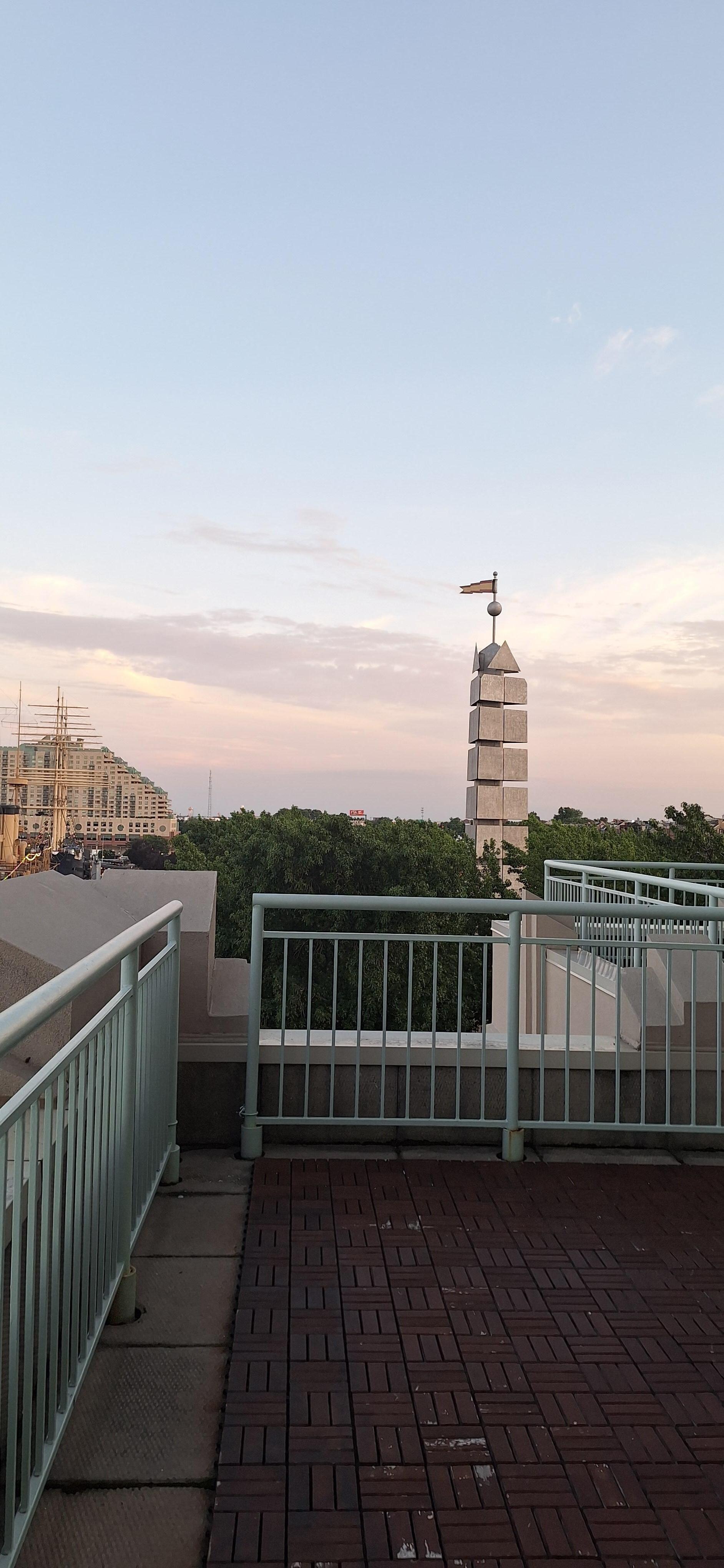 View from balcony outside pool