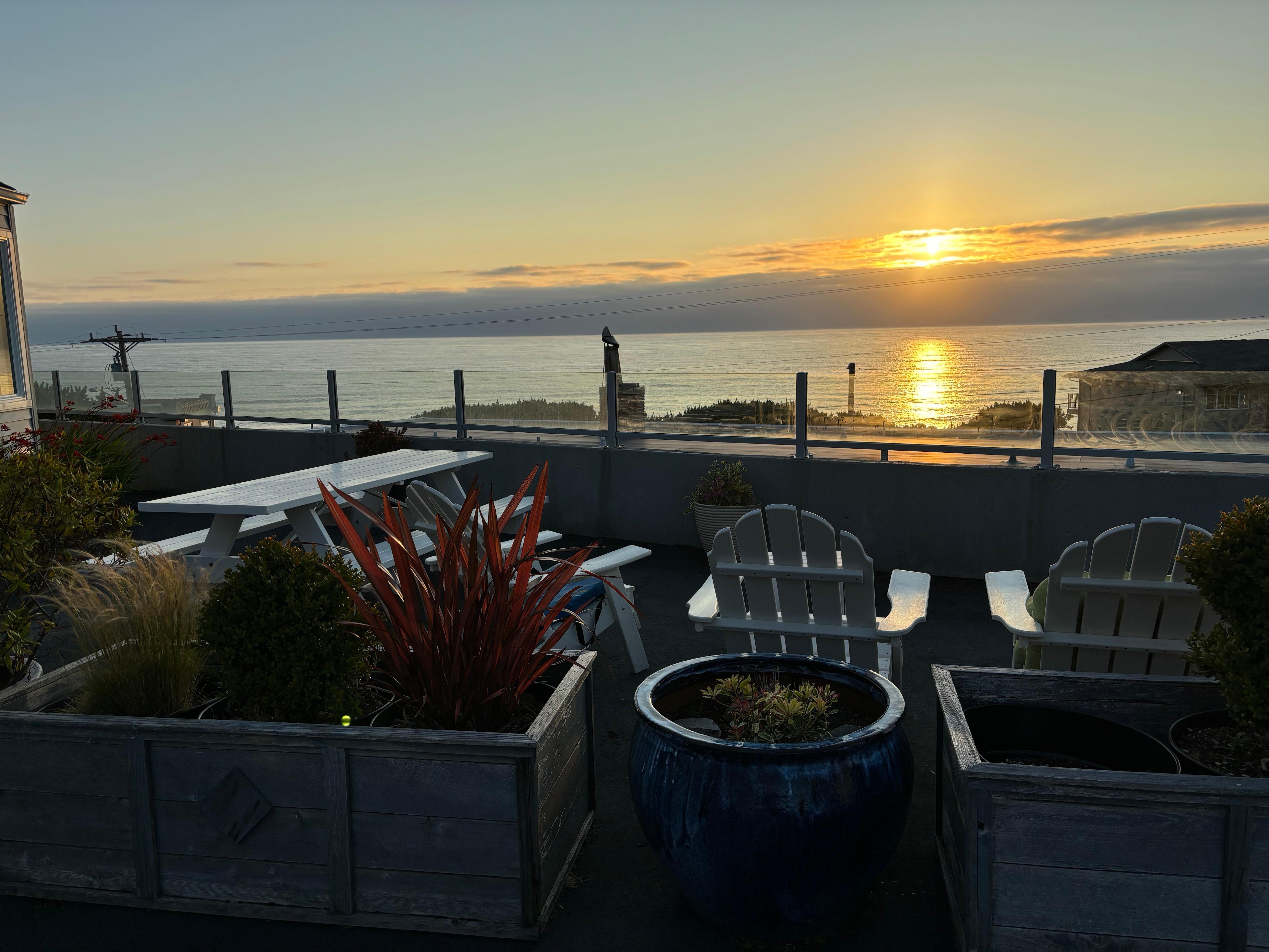 Loved the sunset from the outside seating area