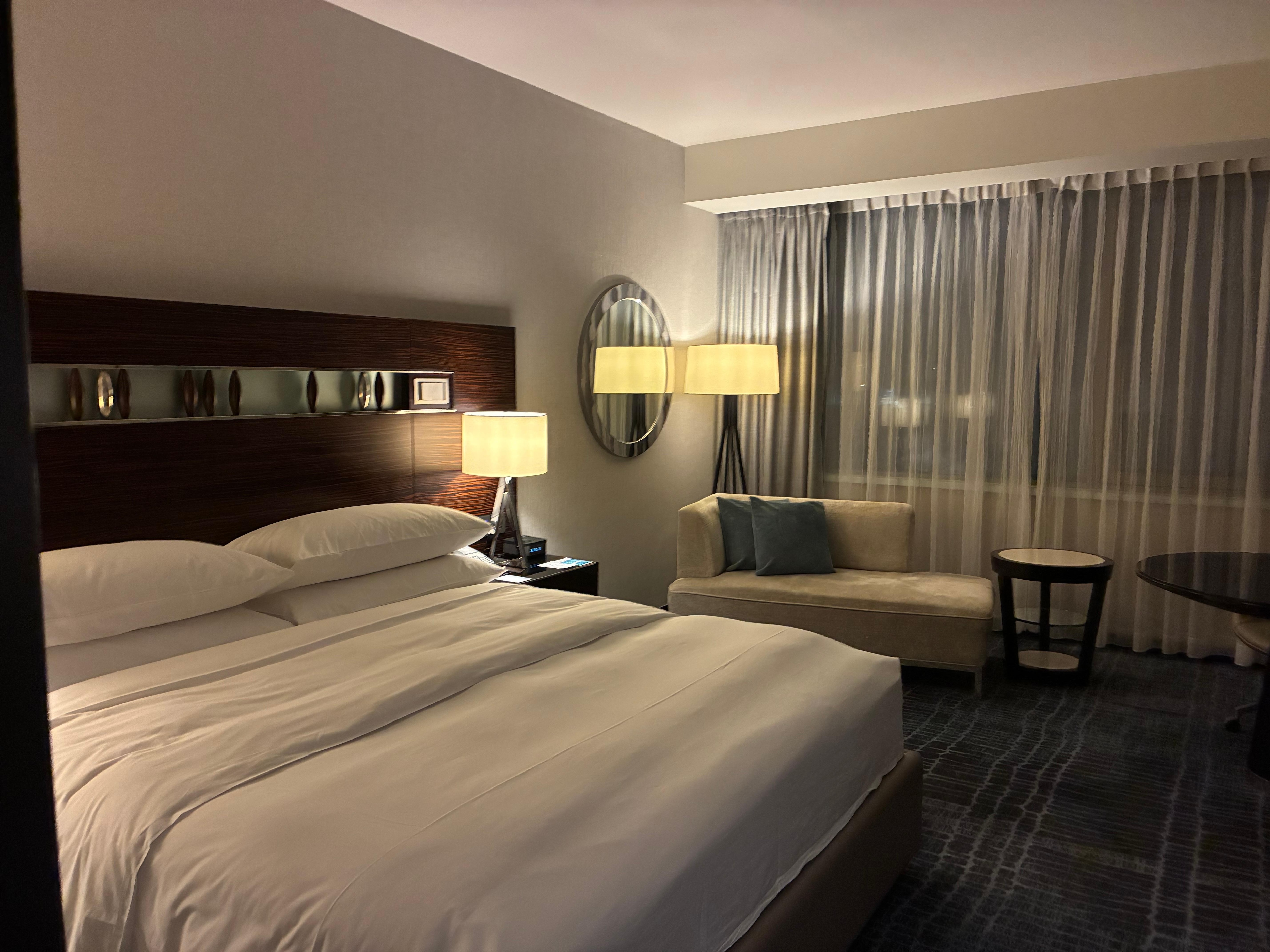 King size bed with comfy king pillows