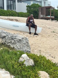 Reflection on the beach
