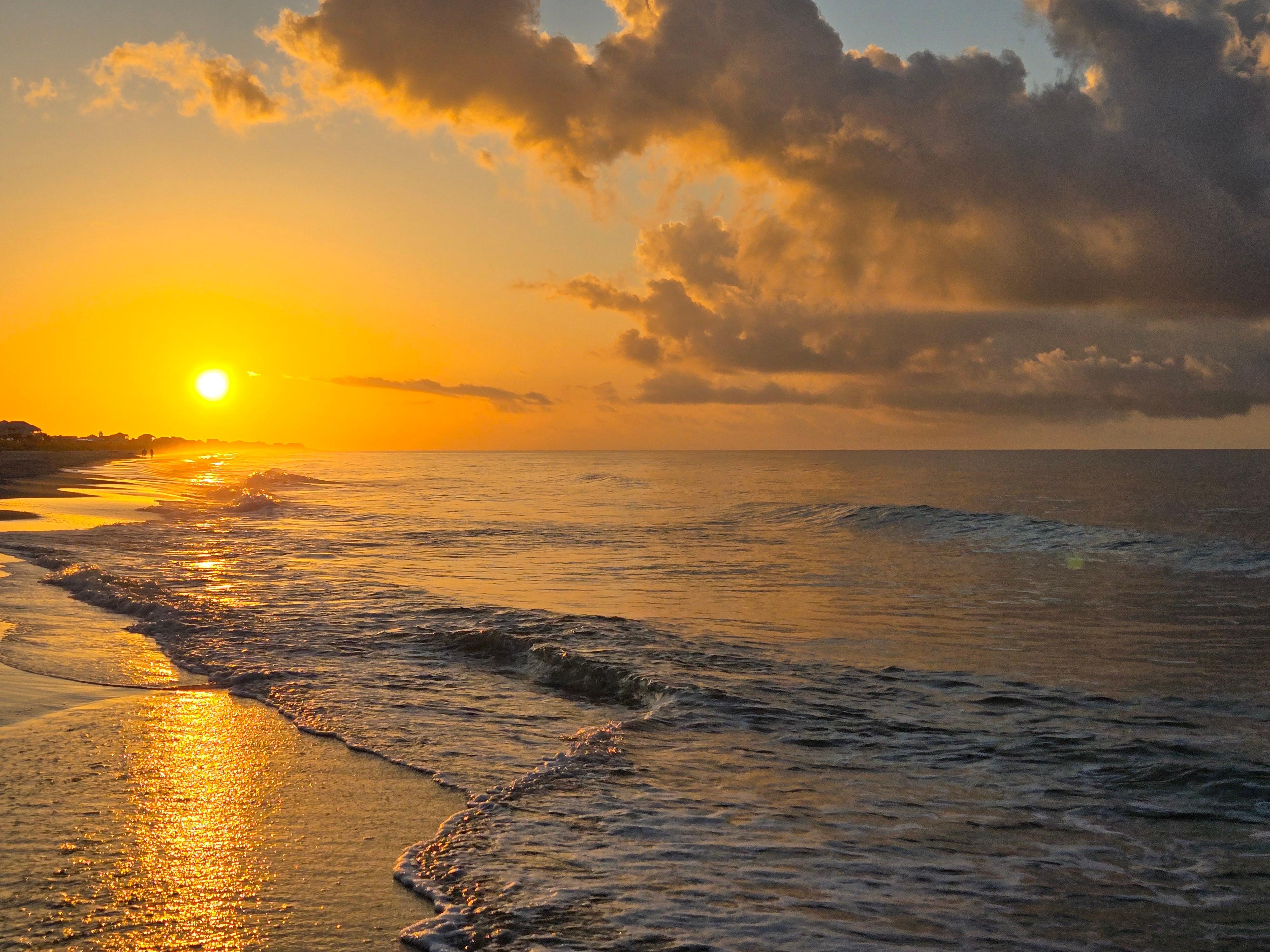 Sunrise behind the hotel 