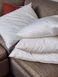 Once again new pillow cases and it had black straight hair on it