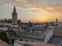 Sunset from the hotel rooftop