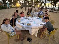 Best dinner I ever had on the beach. We had lobster and steak