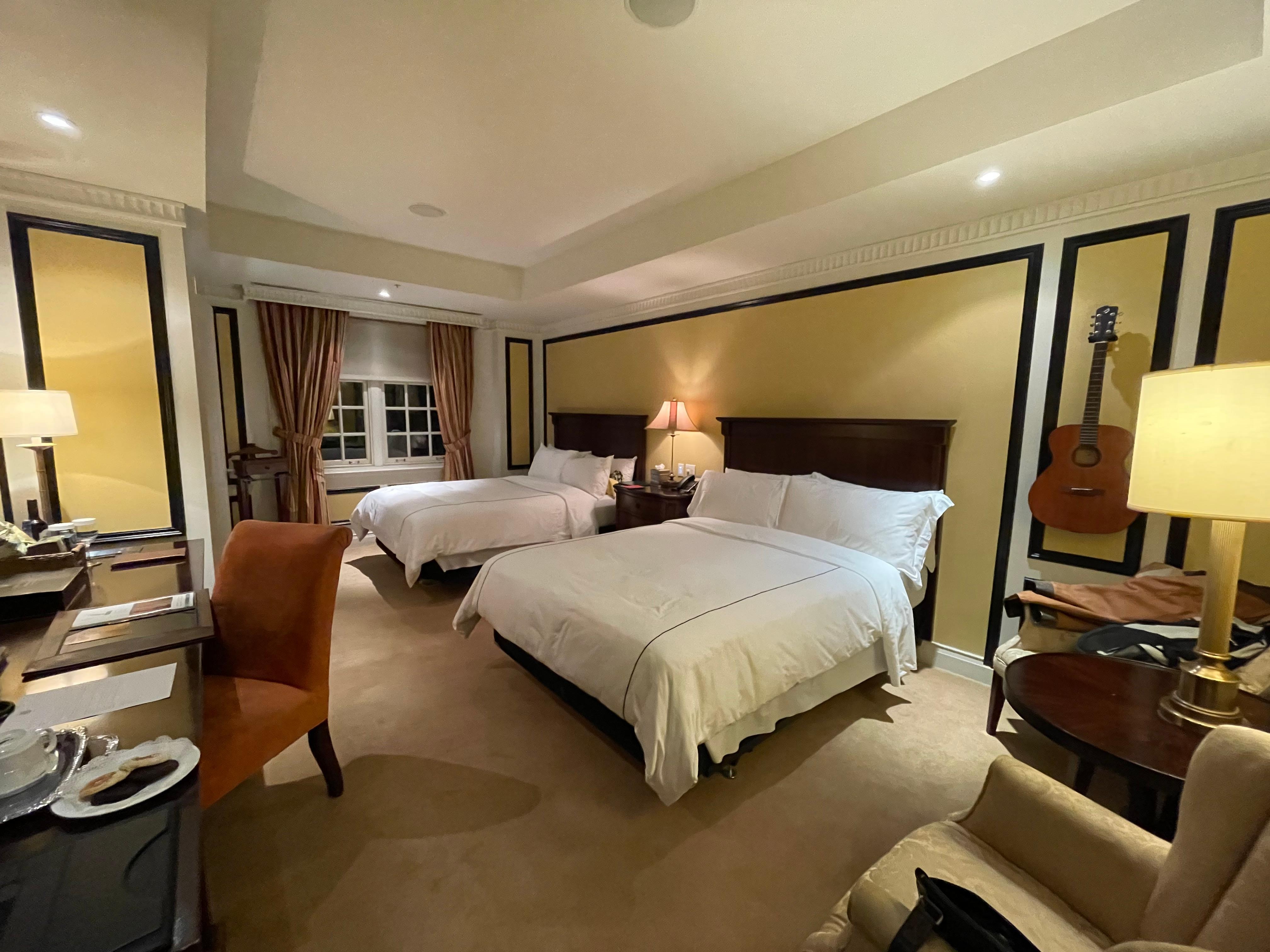 A guitar on the wall was a fun surprise and perfectly in tune!