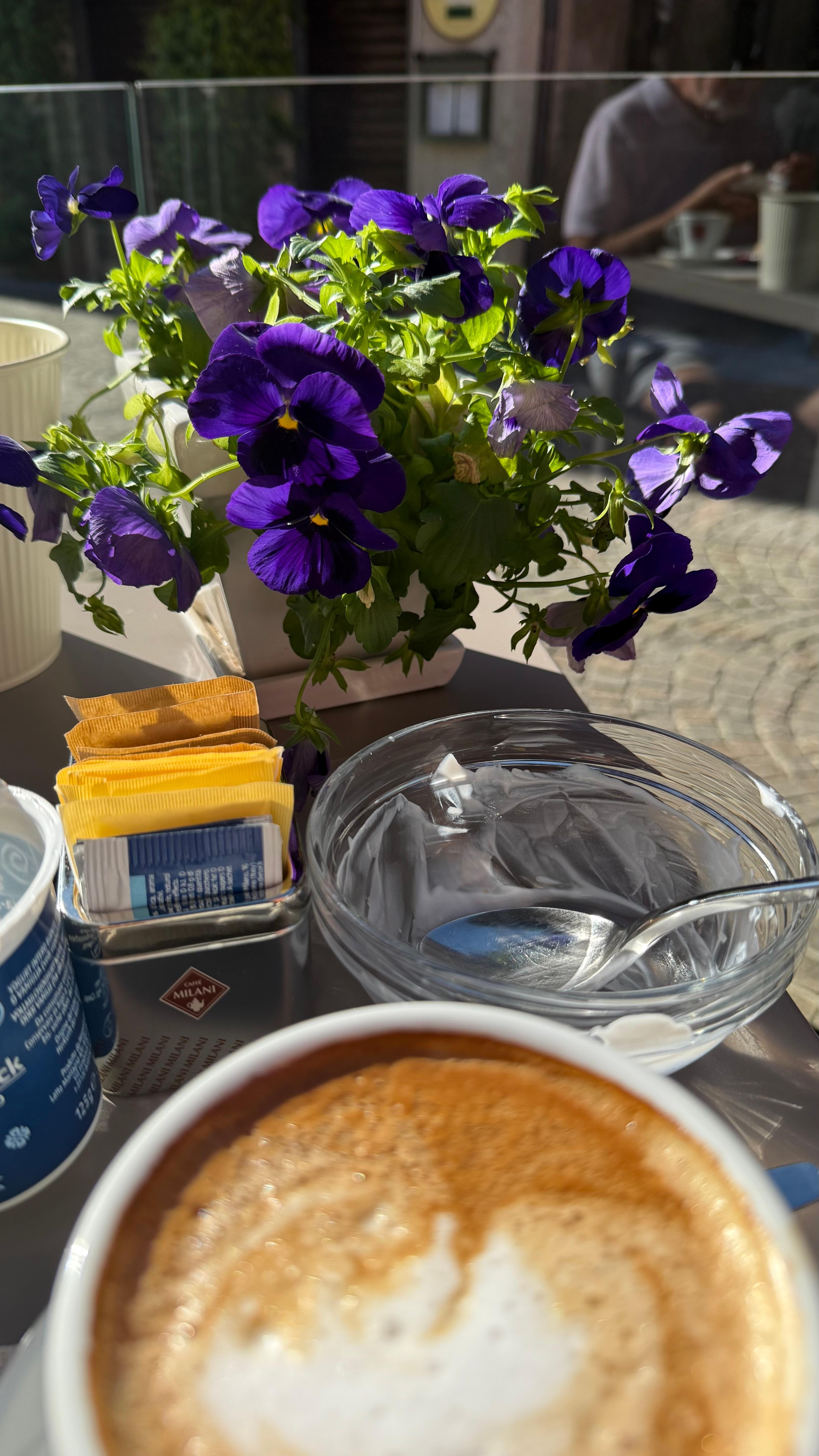 Our breakfast cappuccino