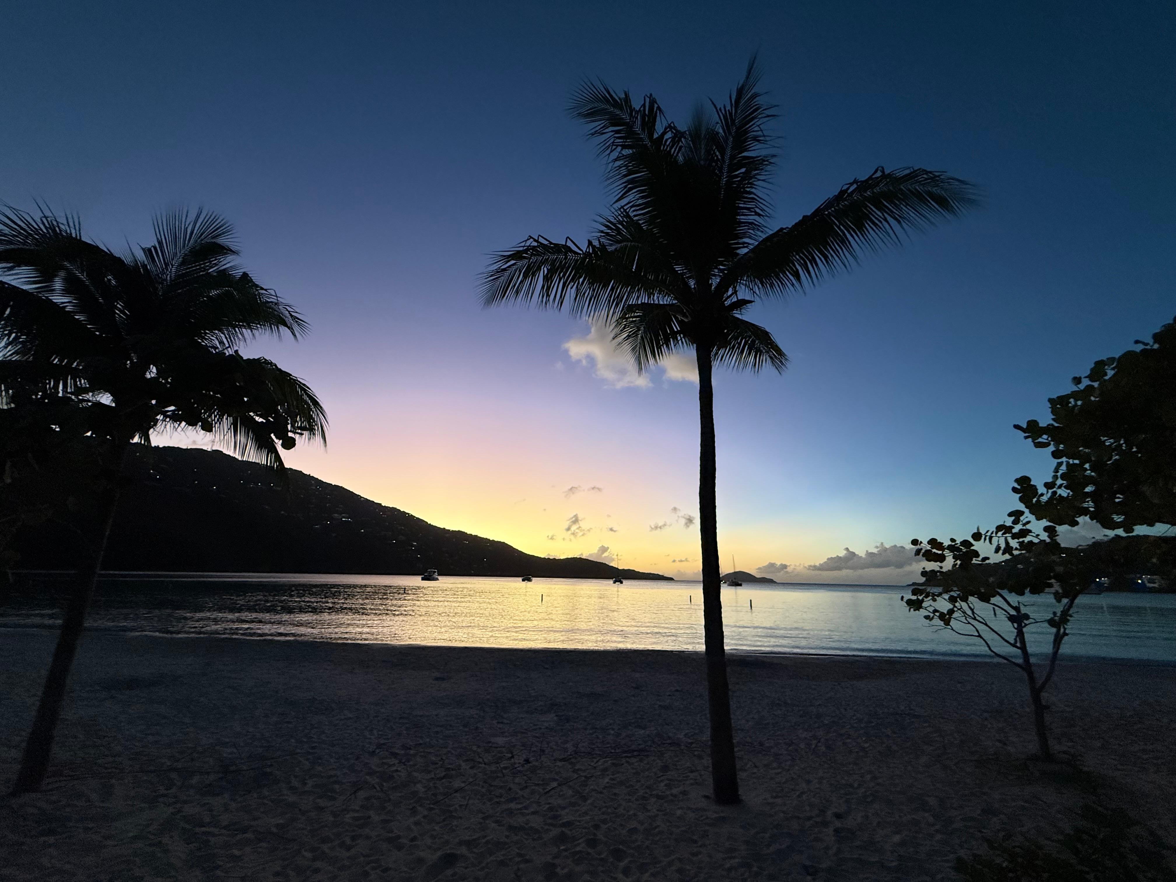 Megan’s beach at sunset