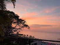 Balcony view at sunset