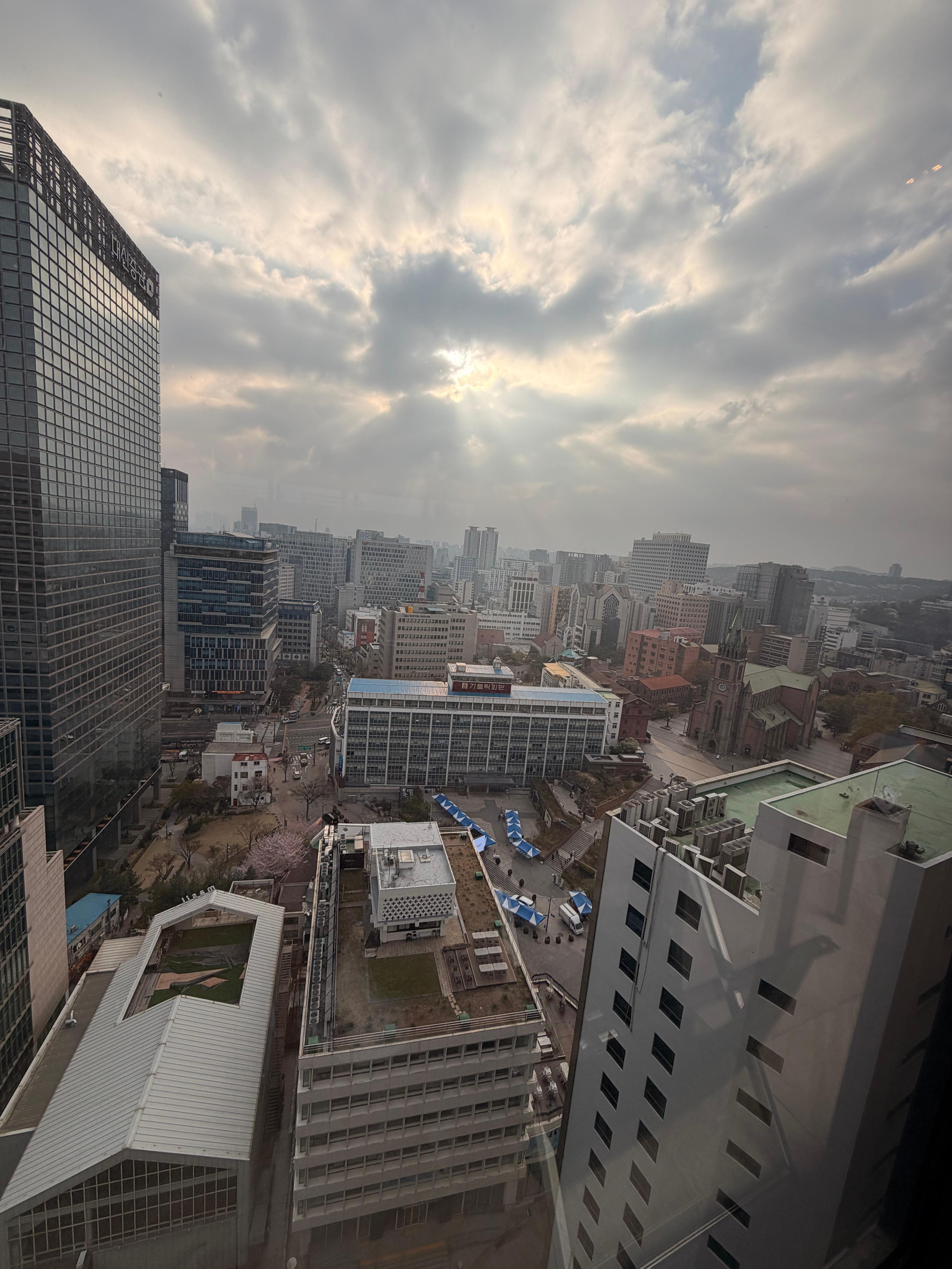 View from the 21 floor restaurant 