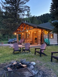Tranquil setting at night