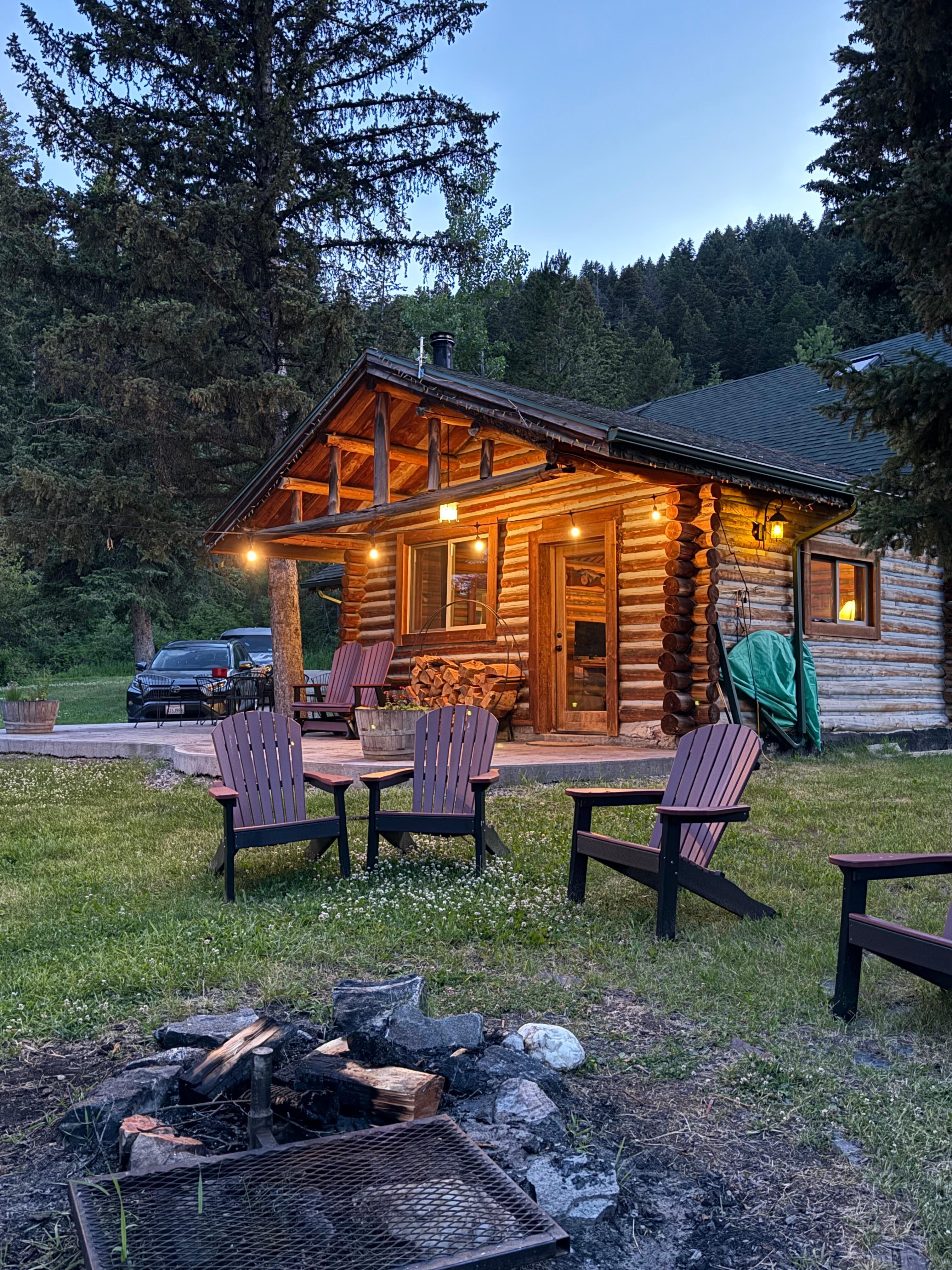 Tranquil setting at night