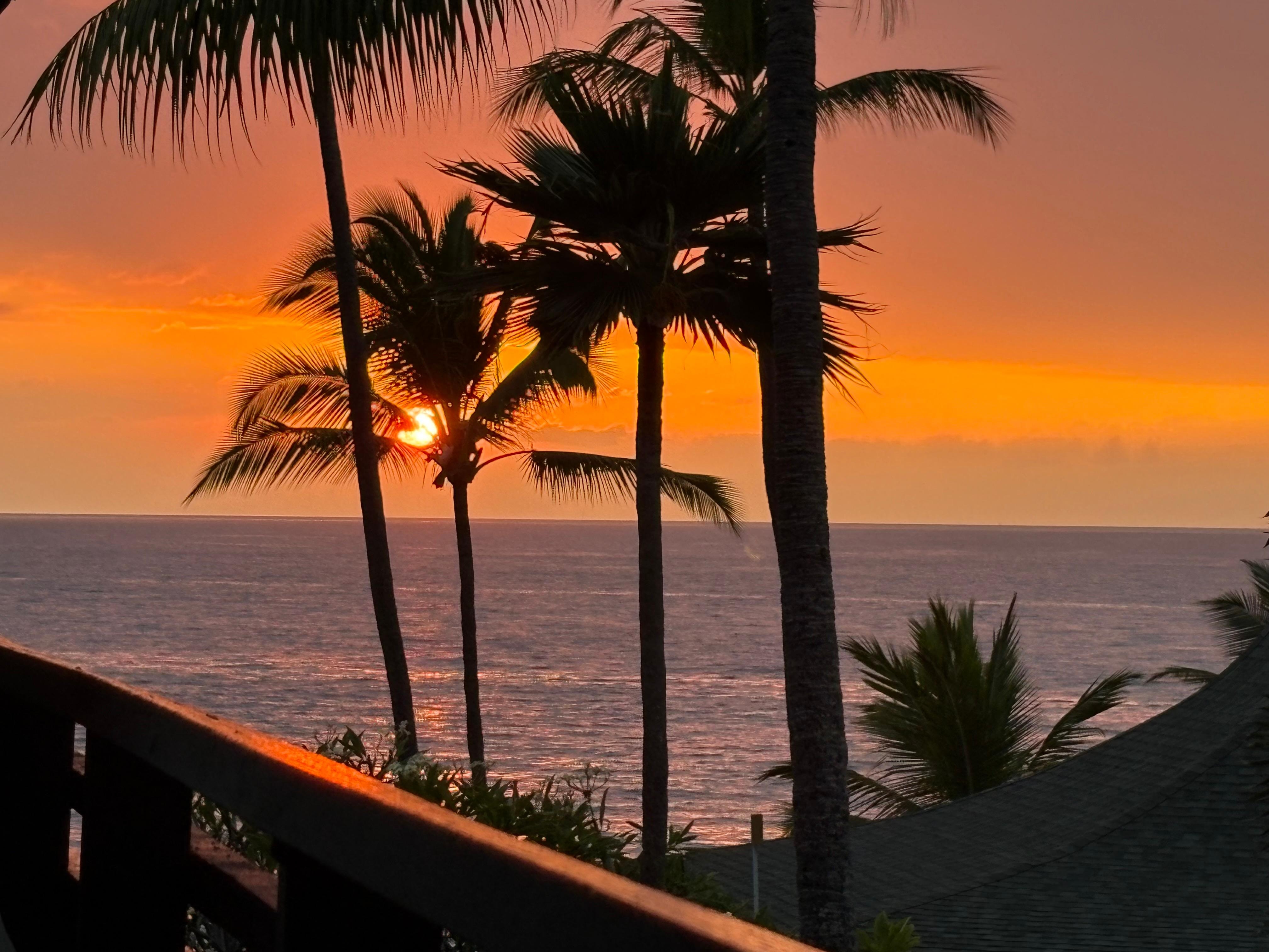 Beautiful sunset from the balcony