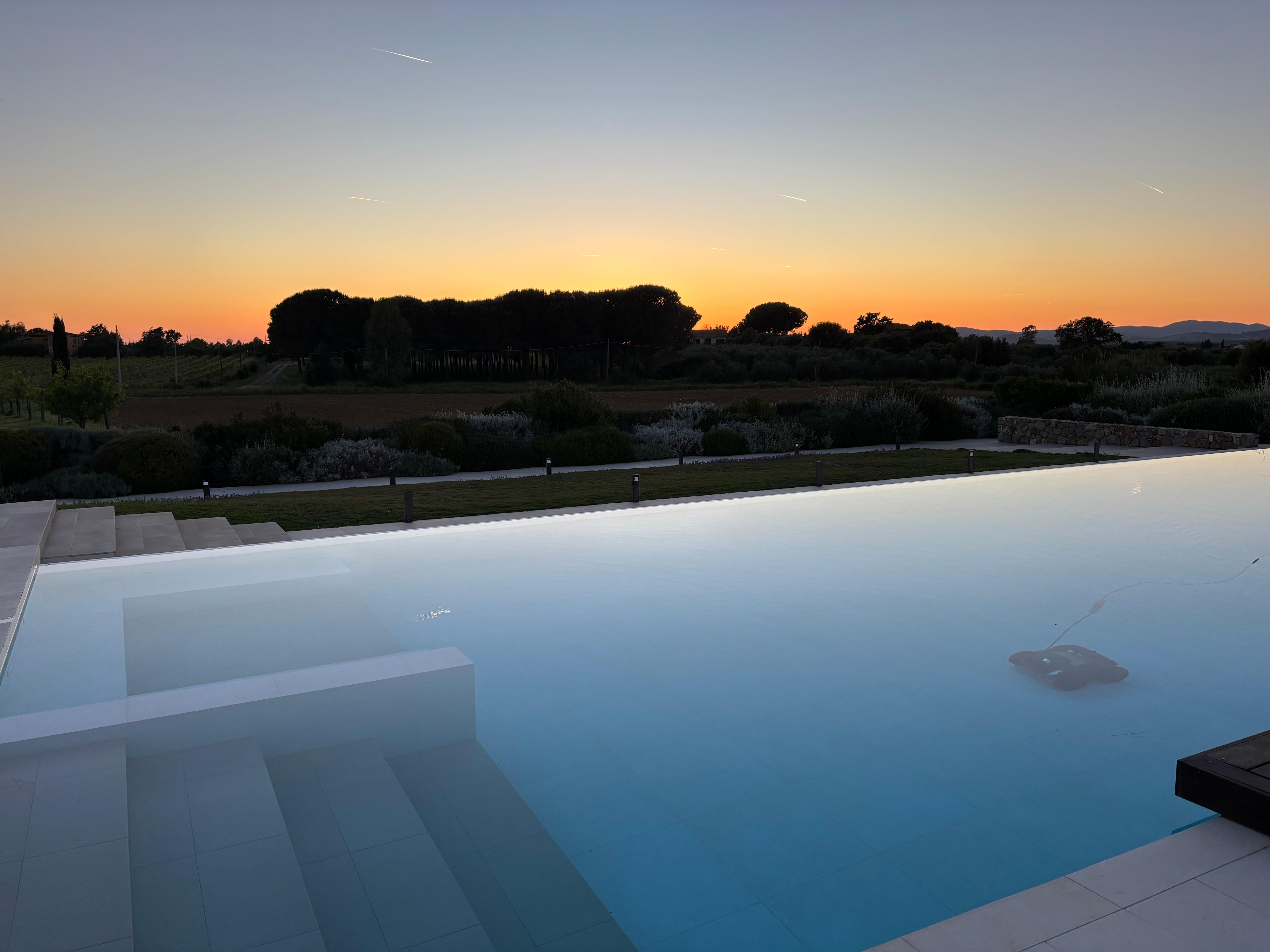 Pool at sunset