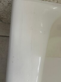 Dirty side of the tub