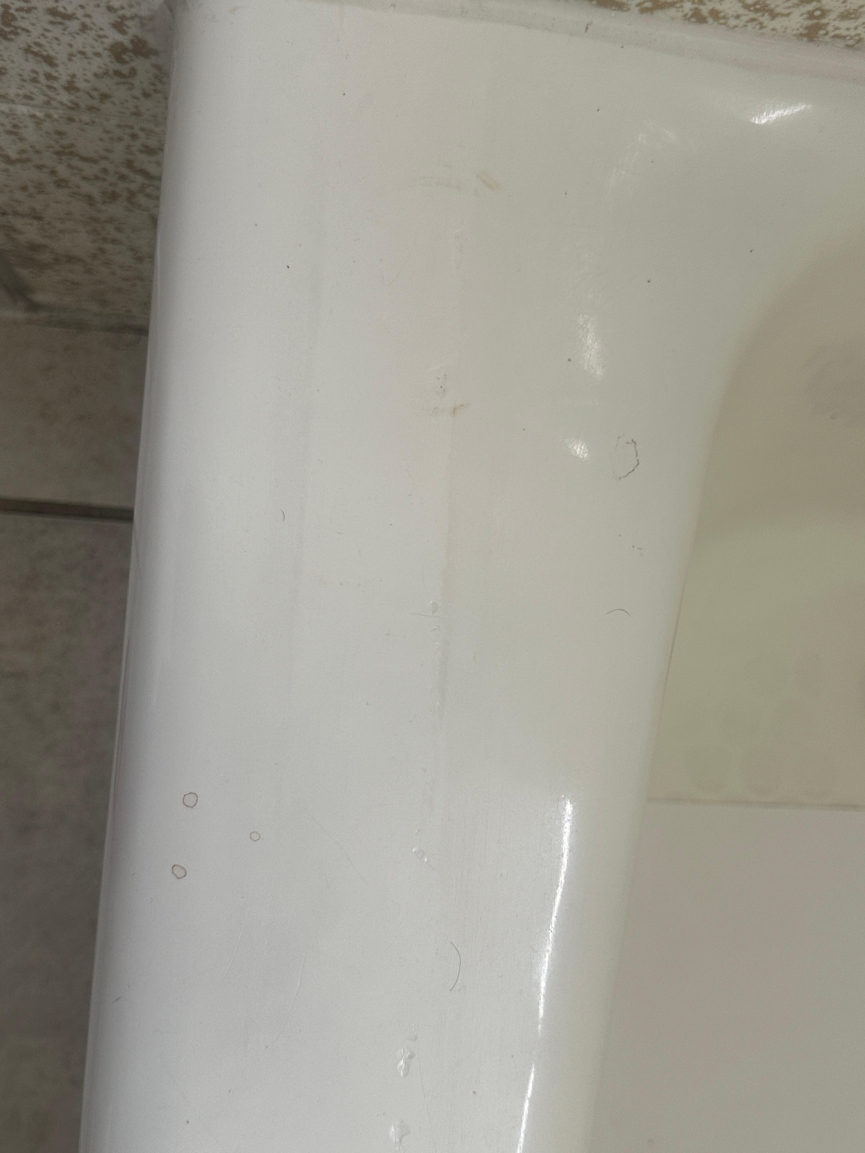 Dirty side of the tub