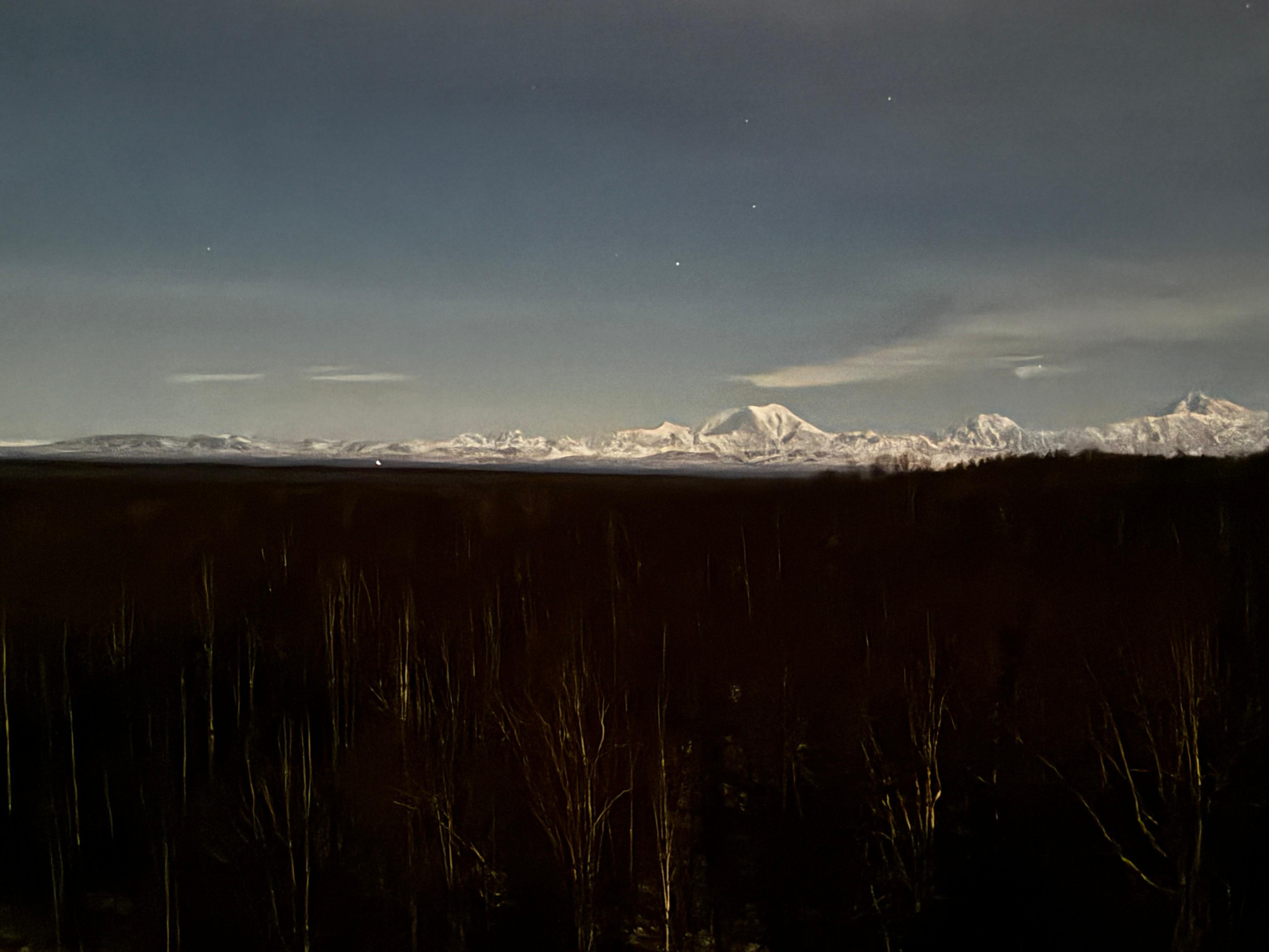 Night view from the Denali Suite. 