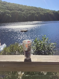Morning coffee on the deck