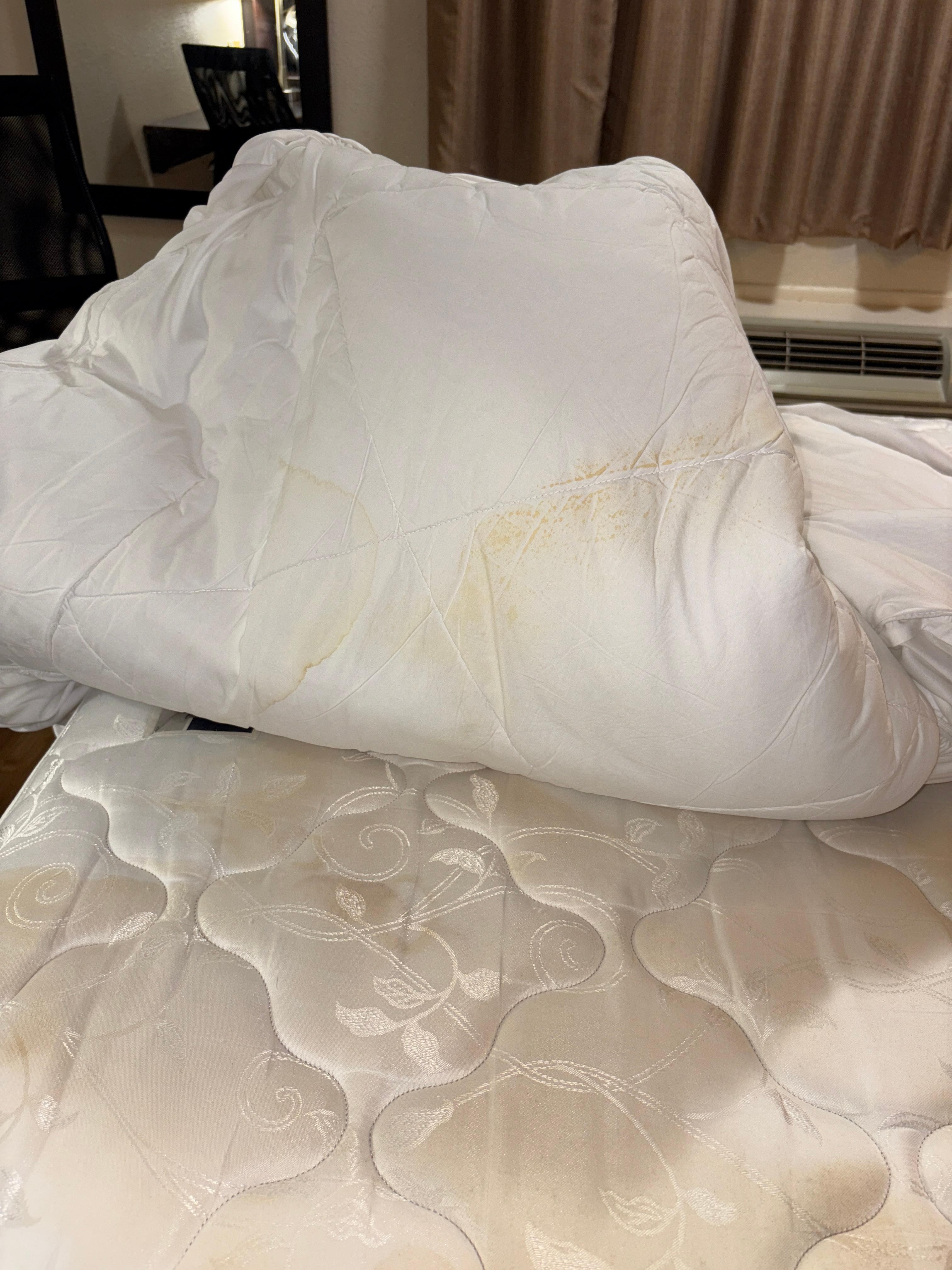 This is how our linen’s were when we arrived