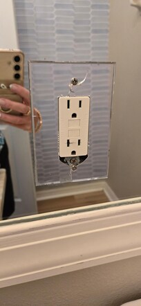 Broken glass outlet cover