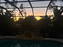 Sunset poolside.