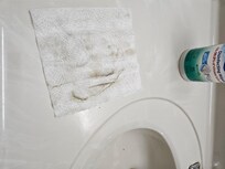 This was the clorox wipe after wiping off just the sink counter