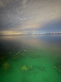 Night sky over the water